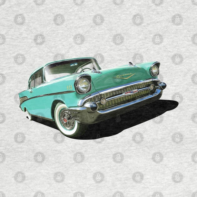 1957 Chevrolet Bel Air in aqua by candcretro